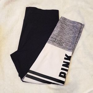 PINK Ultimate Legging | Size M | Black, White & Grey Marl
